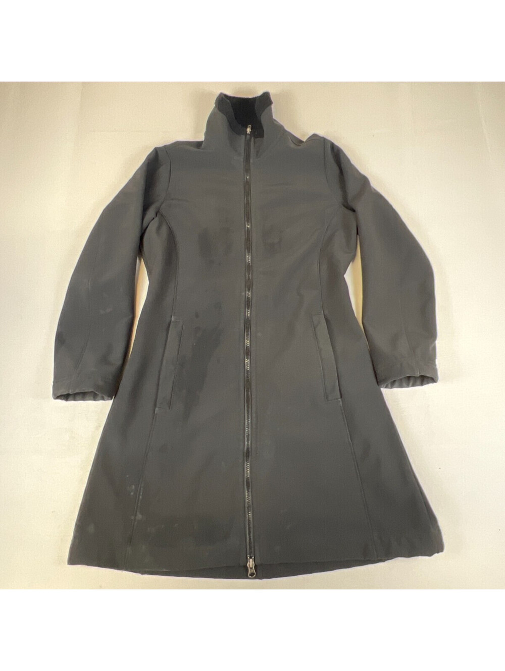Patagonia 27662 Au Train Fleece Softshell Long Coat Black Women's Size Medium M